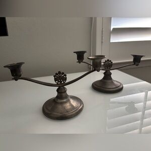 Pewter Candelabras